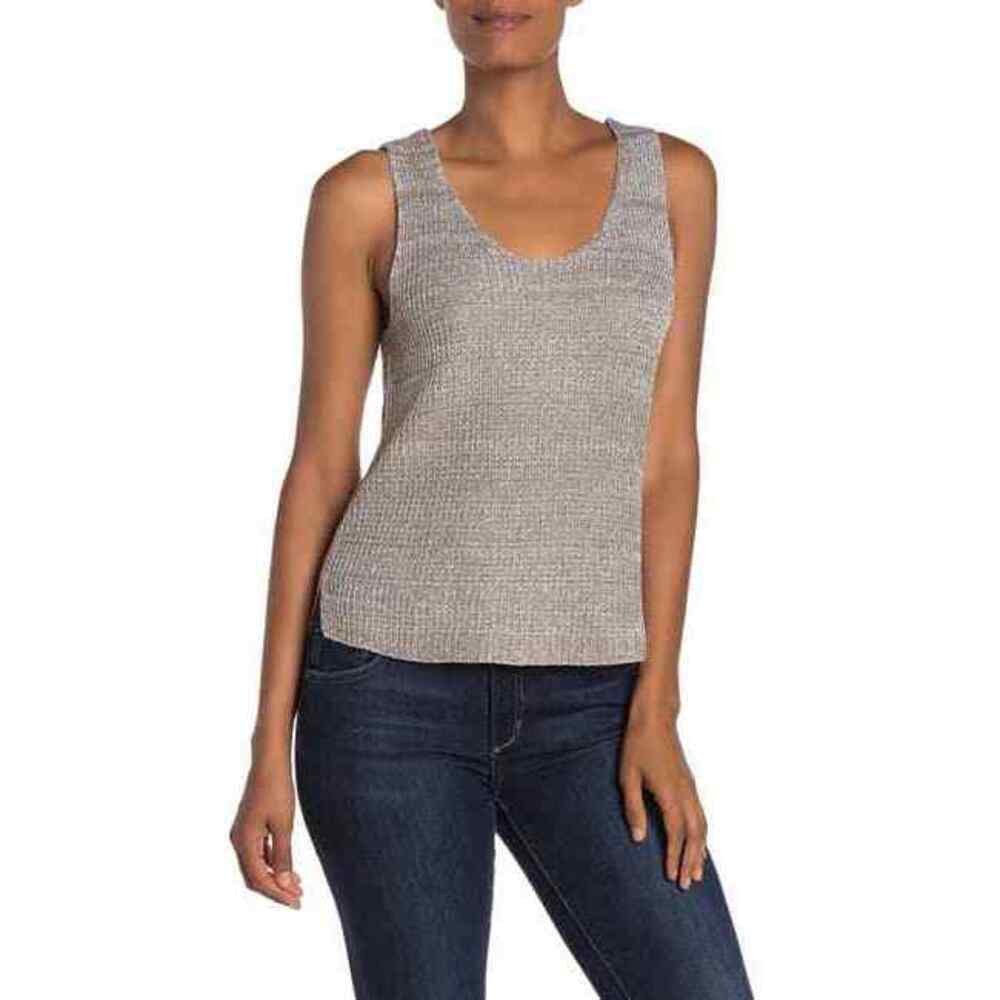 SUSINA Women's sleeveless Marled Sweater Tank Top size M in olive